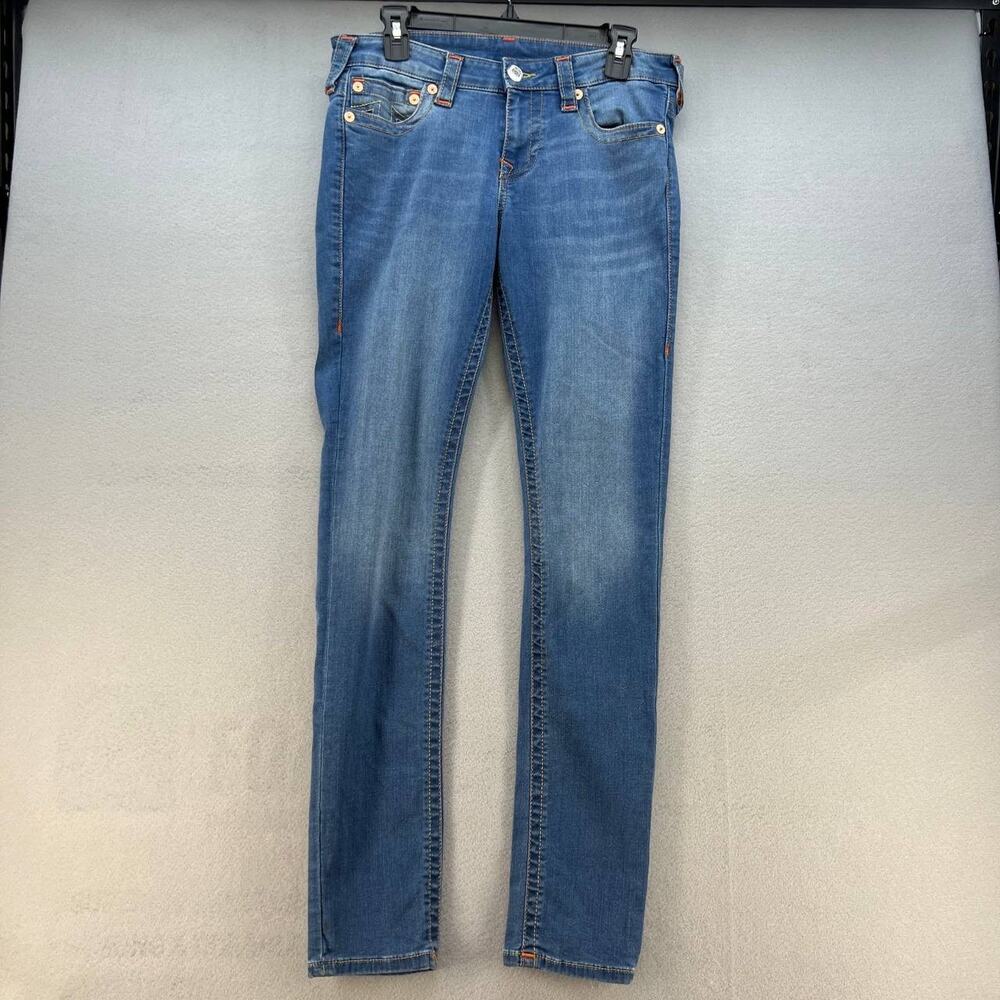 True Religion Women's Stella Low Rise Skinny Jeans Size 31 Medium Wash